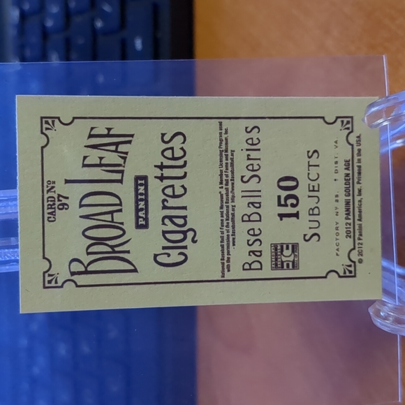 2012 - Harmon Killebrew - Panini - Golden Age - mini - Brown ink - #97 - Picture 2 of 2